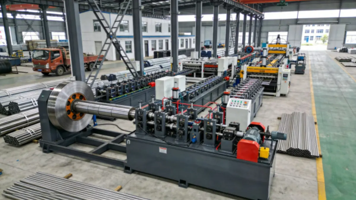 Guardrail manufacturing line