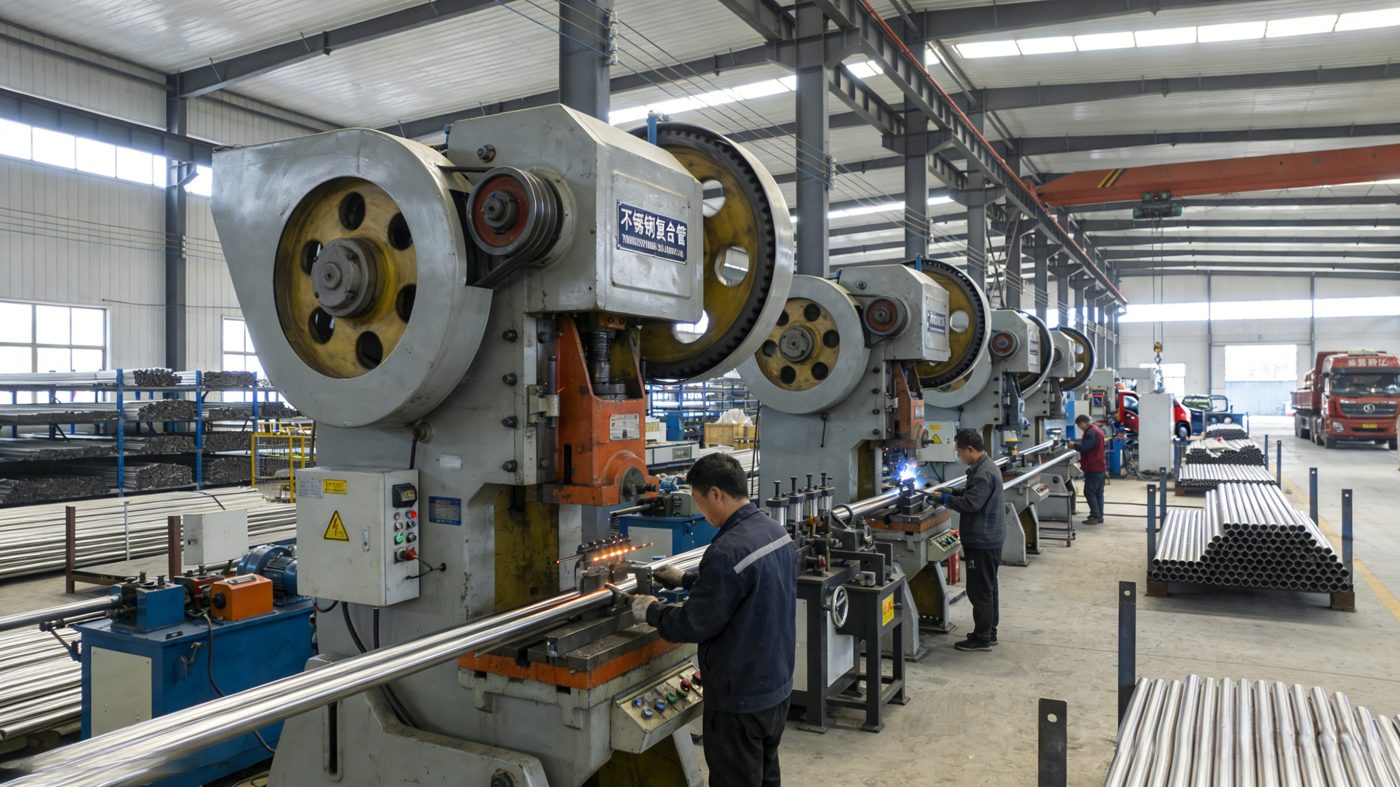 Pipe processing line